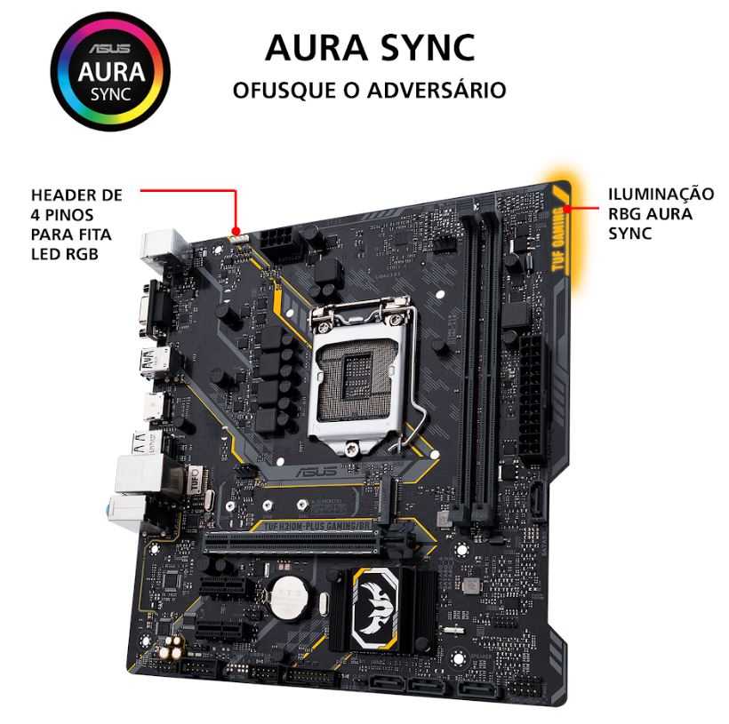 Новинка на Intel H310 с оригинальным дизайном, повышенной надежностью и системой подсветки ASUS AURA Sync